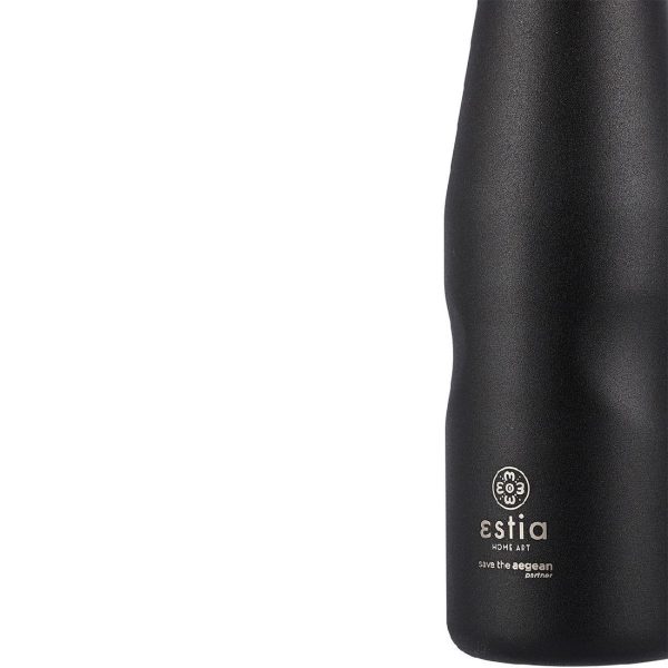 ESTIA Θερμος TRAVEL FLASK SAVE THE AEGEAN 500ml MATTE BLACK