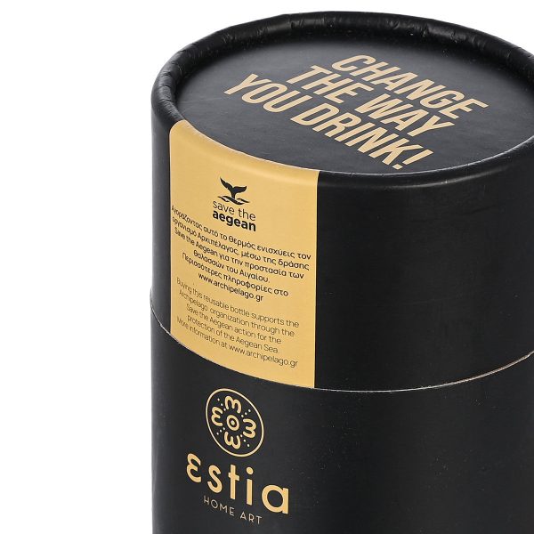 ESTIA Θερμος TRAVEL CHUG SAVE THE AEGEAN 500ml MIDNIGHT BLACK