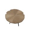 LEAF 60 SIDE TABLE NICKEL Μαυρο 60x60xH41cm