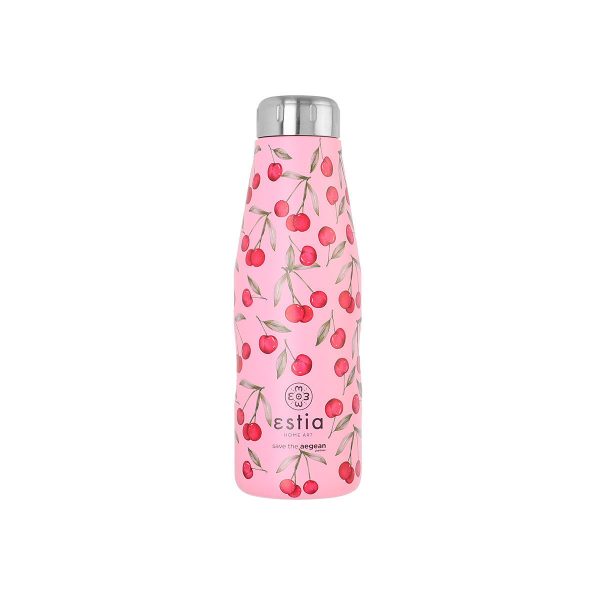 ESTIA Θερμος TRAVEL FLASK SAVE THE AEGEAN 500ml CHERRY ROSE