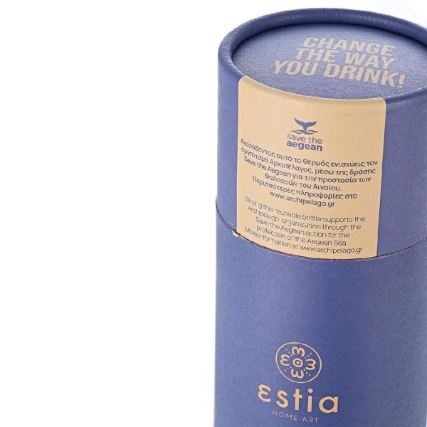 ESTIA Θερμος TRAVEL CUP SAVE THE AEGEAN 300ml DENIM BLUE