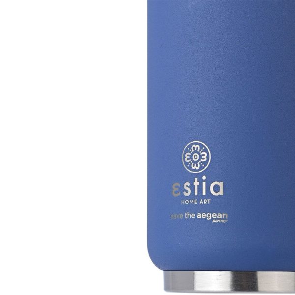 ESTIA Θερμος TRAVEL CUP SAVE THE AEGEAN 300ml DENIM BLUE