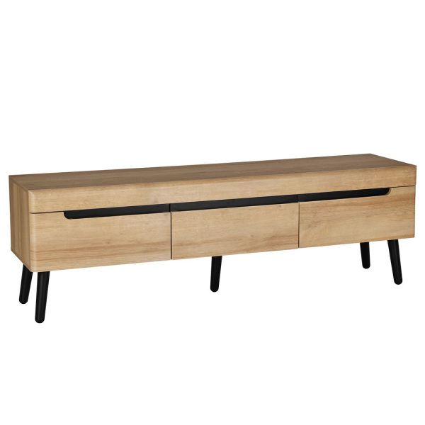 GRIF TV STAND Φυσικο Μαυρο 160x40xH50cm