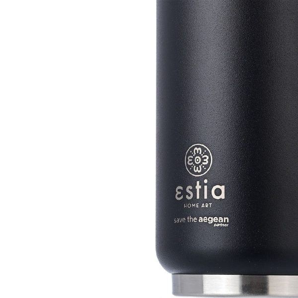 ESTIA Θερμος TRAVEL CUP SAVE THE AEGEAN 300ml MIDNIGHT BLACK