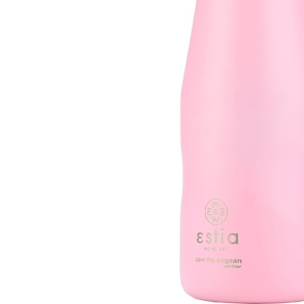 ESTIA Θερμος TRAVEL FLASK SAVE THE AEGEAN 350ml BLOSSOM ROSE