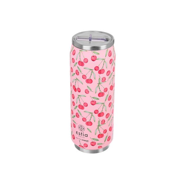 ESTIA Θερμος TRAVEL CUP SAVE THE AEGEAN 500ml CHERRY ROSE