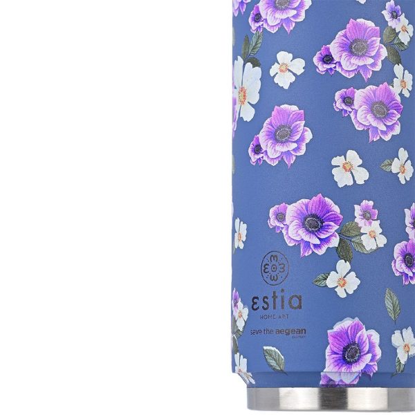 ESTIA Θερμος TRAVEL CUP SAVE THE AEGEAN 500ml GARDEN BLUE