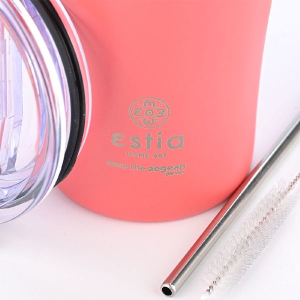 ESTIA Θερμος COFFEE MUG SAVE THE AEGEAN 500ml FUSION CORAL