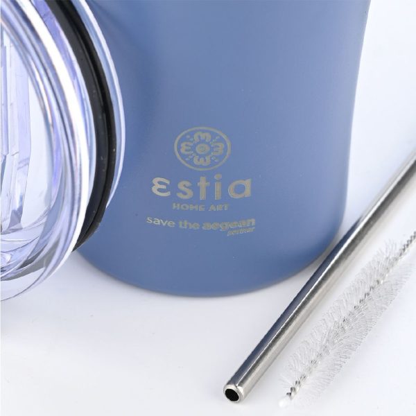 ESTIA Θερμος COFFEE MUG SAVE THE AEGEAN 500ml DENIM BLUE