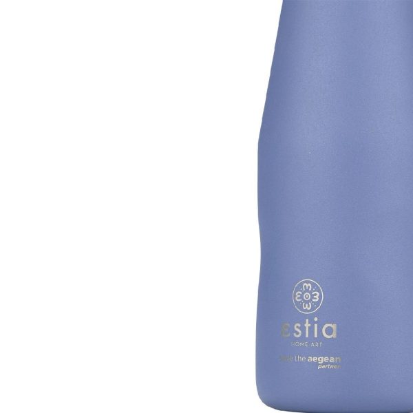 ESTIA Θερμος TRAVEL FLASK SAVE THE AEGEAN 350ml DENIM BLUE