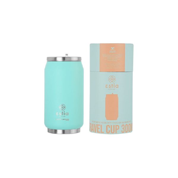 ESTIA Θερμος TRAVEL CUP SAVE THE AEGEAN 300ml BERMUDA GREEN