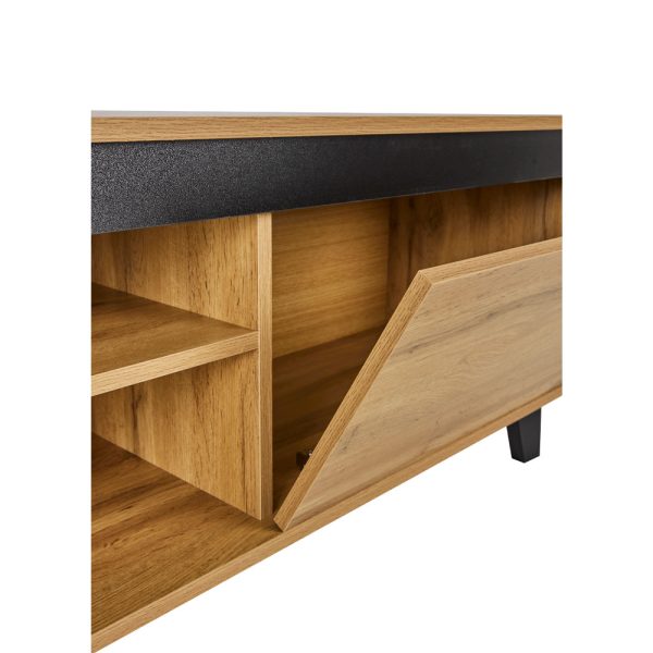 ARABICA TV STAND SONOMA Μαυρο 170x38xH49cm