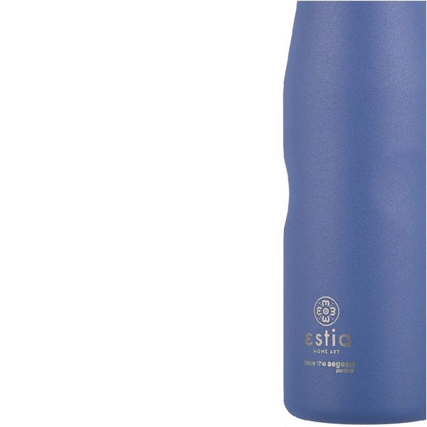 ESTIA Θερμος TRAVEL FLASK SAVE THE AEGEAN 750ml DENIM BLUE