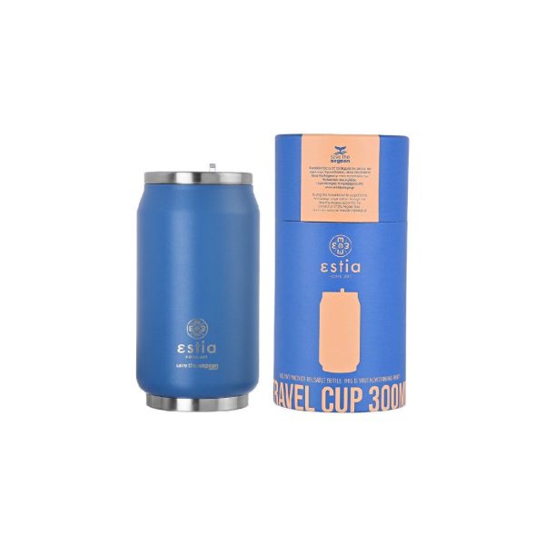 ESTIA Θερμος TRAVEL CUP SAVE THE AEGEAN 300ml DENIM BLUE