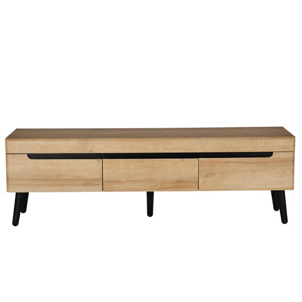 GRIF TV STAND Φυσικο Μαυρο 160x40xH50cm