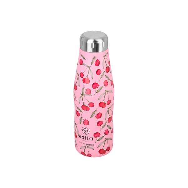 ESTIA Θερμος TRAVEL FLASK SAVE THE AEGEAN 500ml CHERRY ROSE