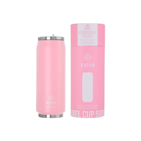 ESTIA Θερμος TRAVEL CUP SAVE THE AEGEAN 500ml BLOSSOM ROSE