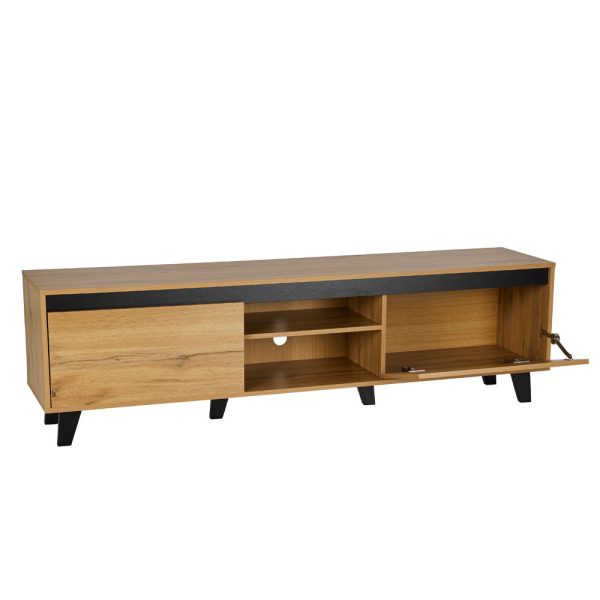 ARABICA TV STAND SONOMA Μαυρο 170x38xH49cm