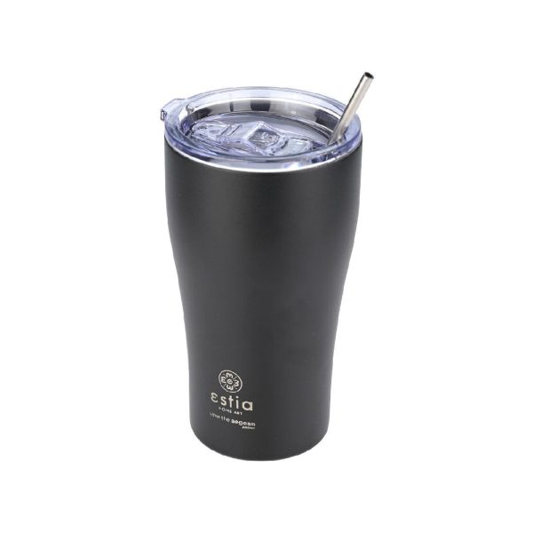 ESTIA Θερμος COFFEE MUG SAVE THE AEGEAN 500ml MIDNIGHT BLACK