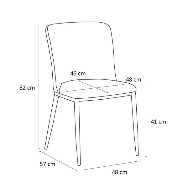 COUTURE Καρεκλα CAMEL 48x57xH82cm