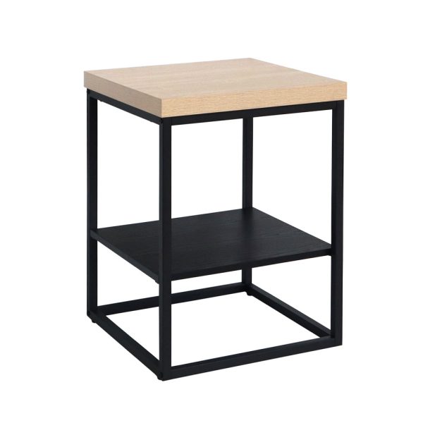 ALE SIDE TABLE SONOMA Μαυρο OAK Μαυρο 45x45xH60cm