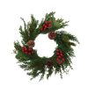 XMAS RED BERRY 75 Στεφανι POLYFOAM PVC Πρασινο Κοκκινο 75×75