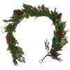 XMAS RED BERRY 45 Στεφανι POLYFOAM PVC Πρασινο Κοκκινο 45×45