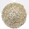 Sequin deco ball ivory,10cm