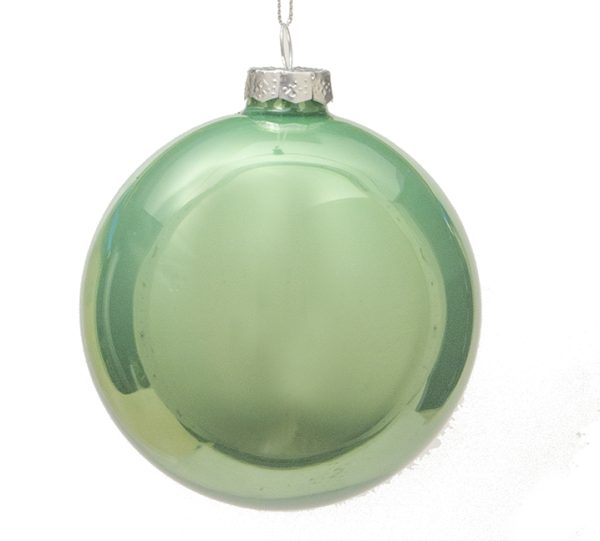 Glass Ball Pearl Green,D.:10cm