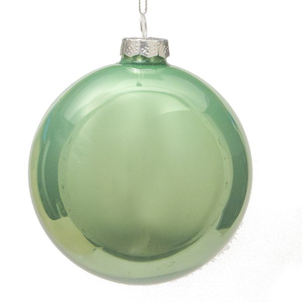 Glass Ball Pearl Green,D.:10cm