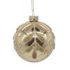 Glass Ball Flower Des. Gold,D.10cm