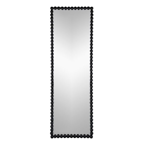 Artekko Mirror Καθρέπτης Δαπέδου Μέταλλο Γυαλί Μαύρο (58.5×5.1×183)cm