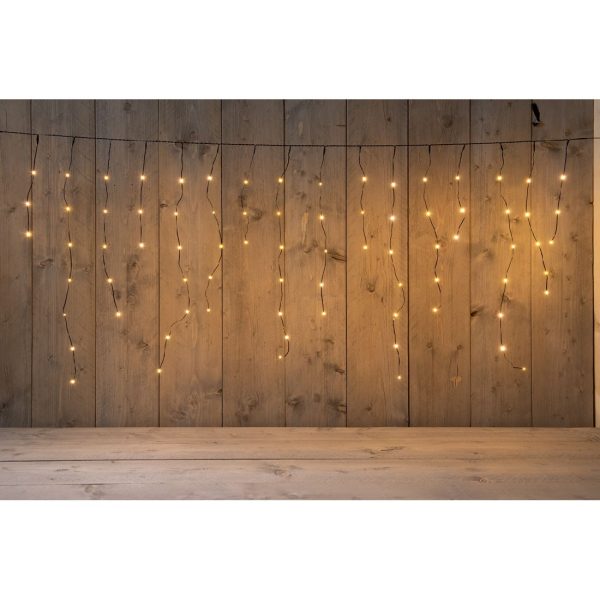 Φωτακια Κουρτινα ICICLE LIGHTS 360LED⁄720X70CM LED Κλασσικο Θερμο – 5M Καλωδιο Μαυρο – 72 STRINGS