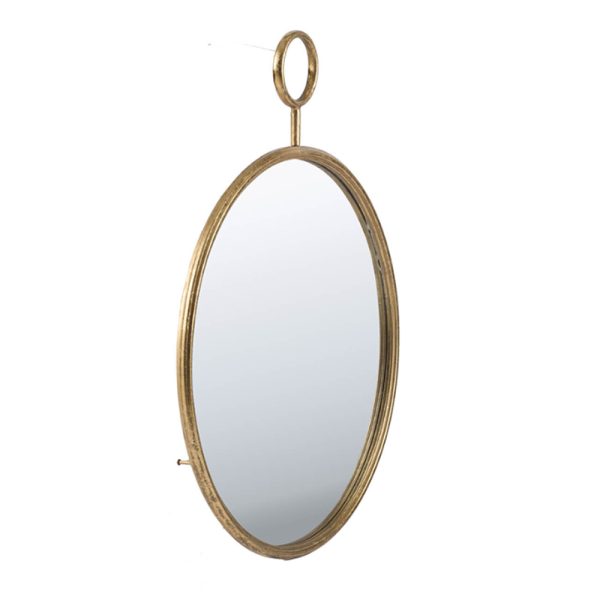 Artekko Mirror Καθρέπτης Τοίχου Μέταλλο Γυαλί Χρυσό (57×4.5×72)cm