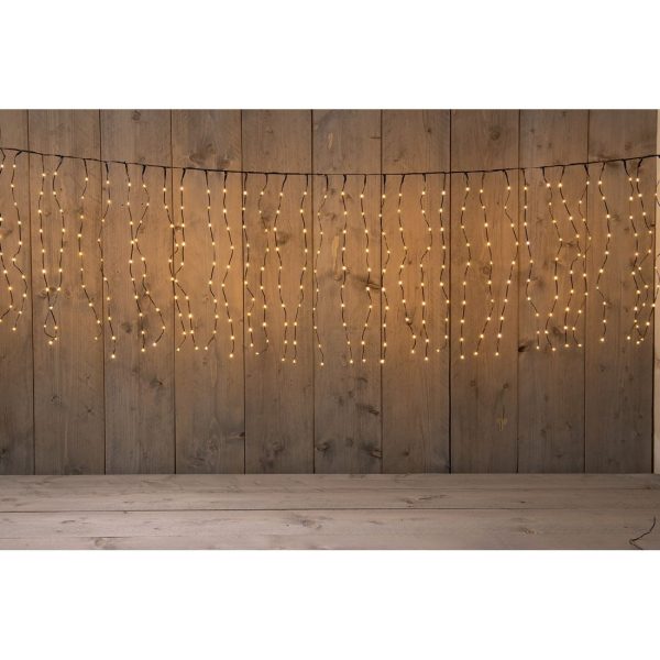 Φωτακια Κουρτινα BULBS 1000 LED⁄500X50CM Κλασσικο Θερμο 100 STRINGS – 5M Καλωδιο Μαυρο – (5CM SPACIN