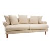 Artekko Uk Sofa Καναπές Τριθέσιος Υφασμάτινος Γκρι (210x100x75)cm