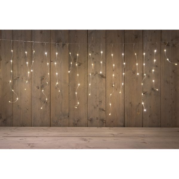 Φωτακια Κουρτινα ICICLE 180LED⁄360X70CM Θερμο Λευκο – 5M Καλωδιο Διαφανες – 36 STRINGS 3⁄5⁄7⁄3⁄5⁄7