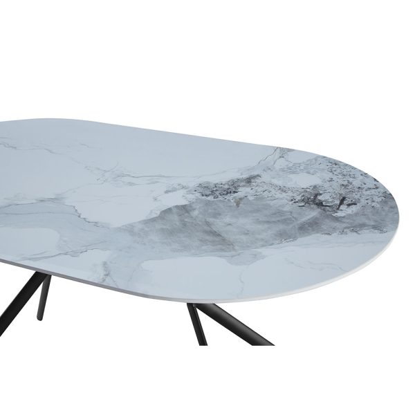 AXIS Τραπεζι OFF WHITE Με Οψη Μαρμαρου 160x90xH76cm