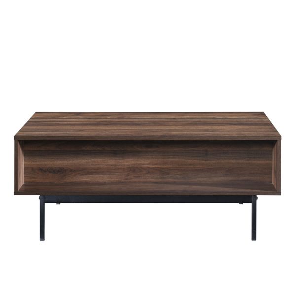 GROOVES COFFEE TABLE 2συρταρια Καρυδι Γκρι 110x60xH45cm