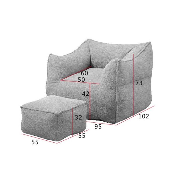 SPONGE Πολυθρονα SET Γκρι Σκουρο 95x102xH73cm