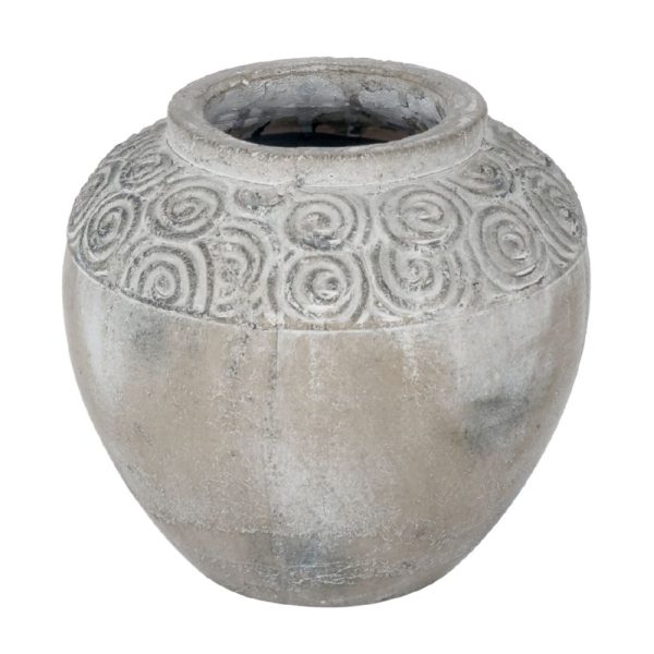 Artekko Pot Κασπώ Γλάστρα Από Τερακότα Γκρι (21x21x19.5)cm