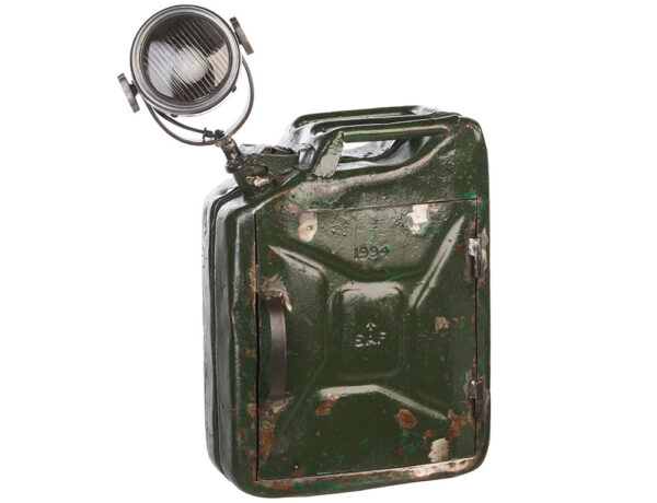 EXTREME INTERIOR DESIGN LAMP PETROL CAN GREEN⁄RUST 45X46CM 84053