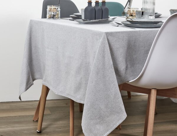 Τραπεζομάντηλα & Πετσέτες Δειπνου GREY COTTON TABLECLOTH 140X250CM TX8192