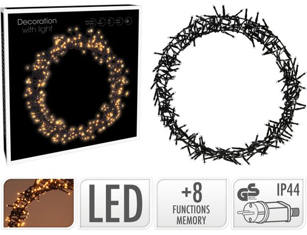 Χριστουγεννιάτικα Φωτεινά Στοιχεία RING 38CM 300LED E. WARM WHITE AX8107000