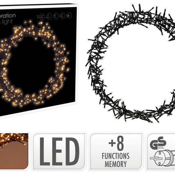 Χριστουγεννιάτικα Φωτεινά Στοιχεία RING 38CM 300LED E. WARM WHITE AX8107000