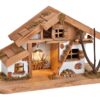 Φάτνη Χριστουγέννων NATIVITY BARN, NATURAL WOOD, (W⁄H⁄D) 60X27X20CM