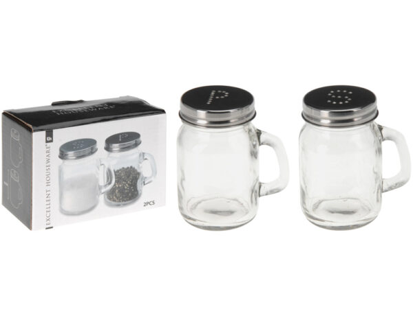 Μΰλοι Και Δοχεία Μπαχαρικών SALT AND PEPPER SHAKER EH GLASS CD1001430