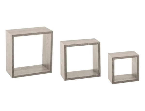 Ραφιέρεσ⁄ράφια Τοίχου WALL SHELF CUBE OAK GREY S X3 138956D