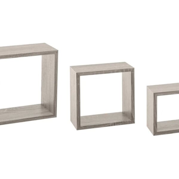 Ραφιέρεσ⁄ράφια Τοίχου WALL SHELF CUBE OAK GREY S X3 138956D