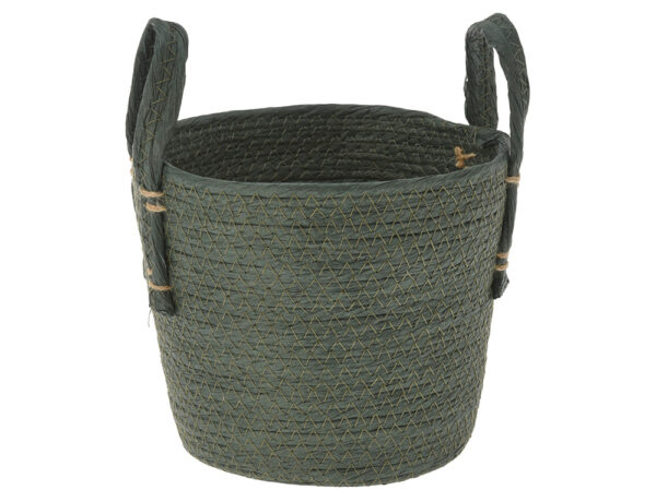 Καλάθια BASKET OF PAPER H&AMP;S COLLECTION DARK GREEN KR200275